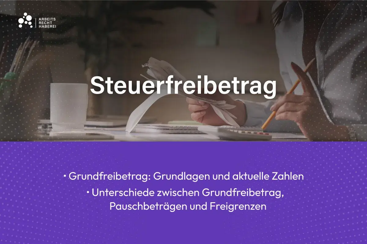 Frau mit Belegen und Taschenrechner, Thema Steuerfreibetrag 2026. Grundfreibetrag, Pauschbeträge und Freigrenzen erklärt.