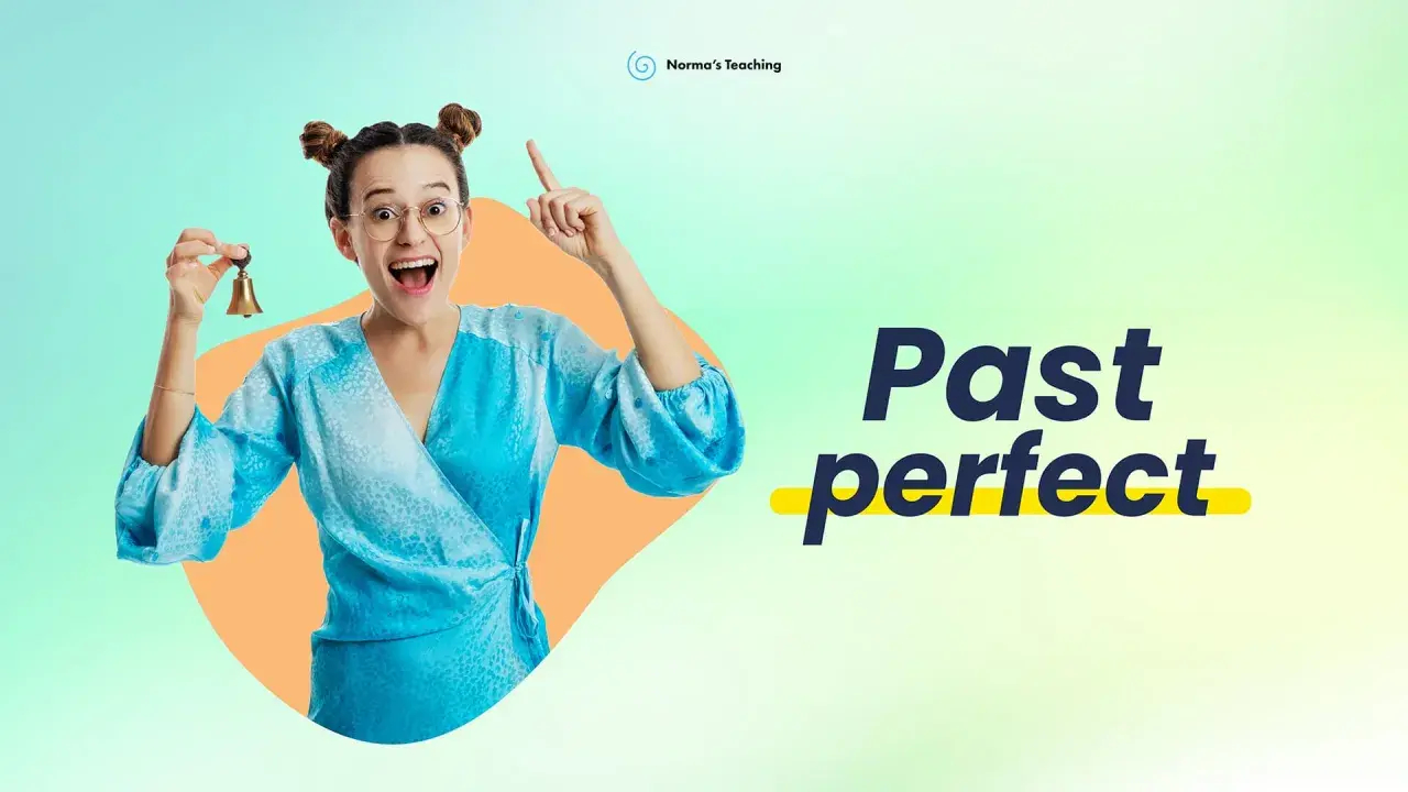 Ragazza con campanellino e occhiali, entusiasta per la formazione sul Past Perfect.