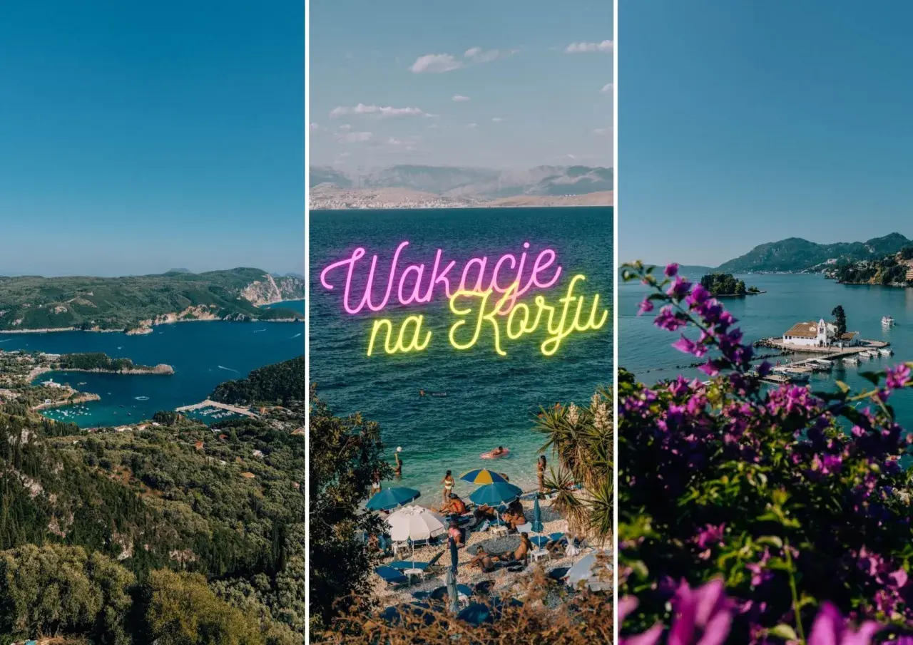 Malownicze zatoczki, plaże i klasztor na wysepce – idealne wakacje na Korfu.