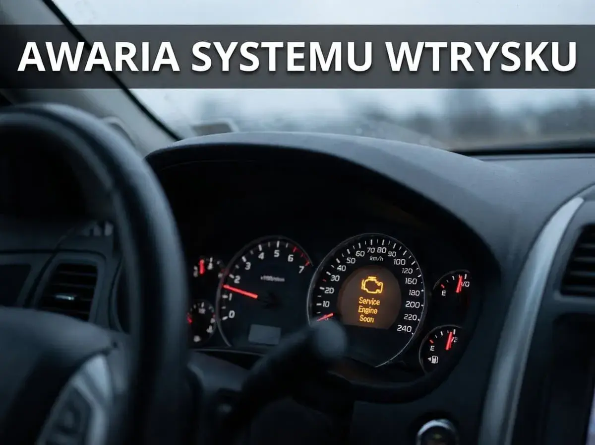 Awaria systemu wtrysku. Na desce rozdzielczej świeci się kontrolka "Service Engine Soon", sygnalizując problem.