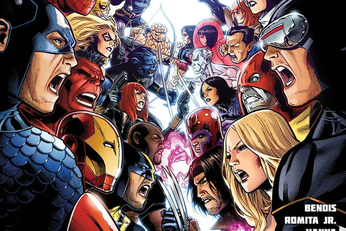 Captain America, Iron Man, Wolverine, et al. affrontent Magneto et les X-Men. Une bataille épique entre Marvel et DC.