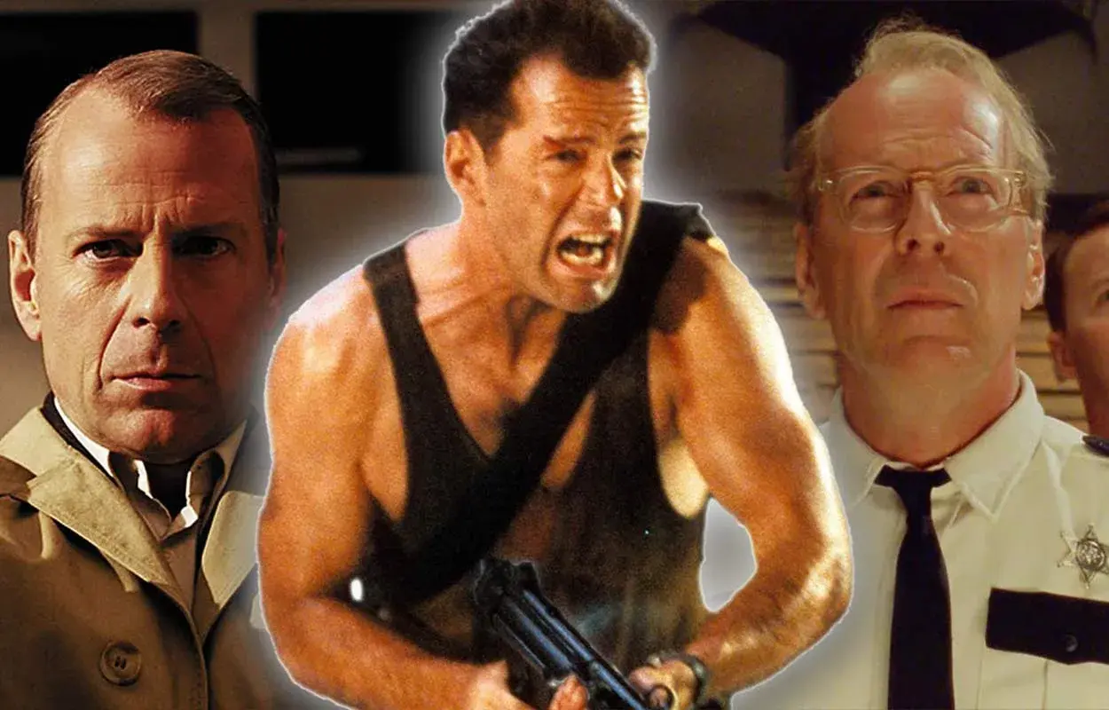 Bruce Willis i tre olika roller från sina filmer. En ikonisk actionhjälte som levererar oförglömliga prestationer.
