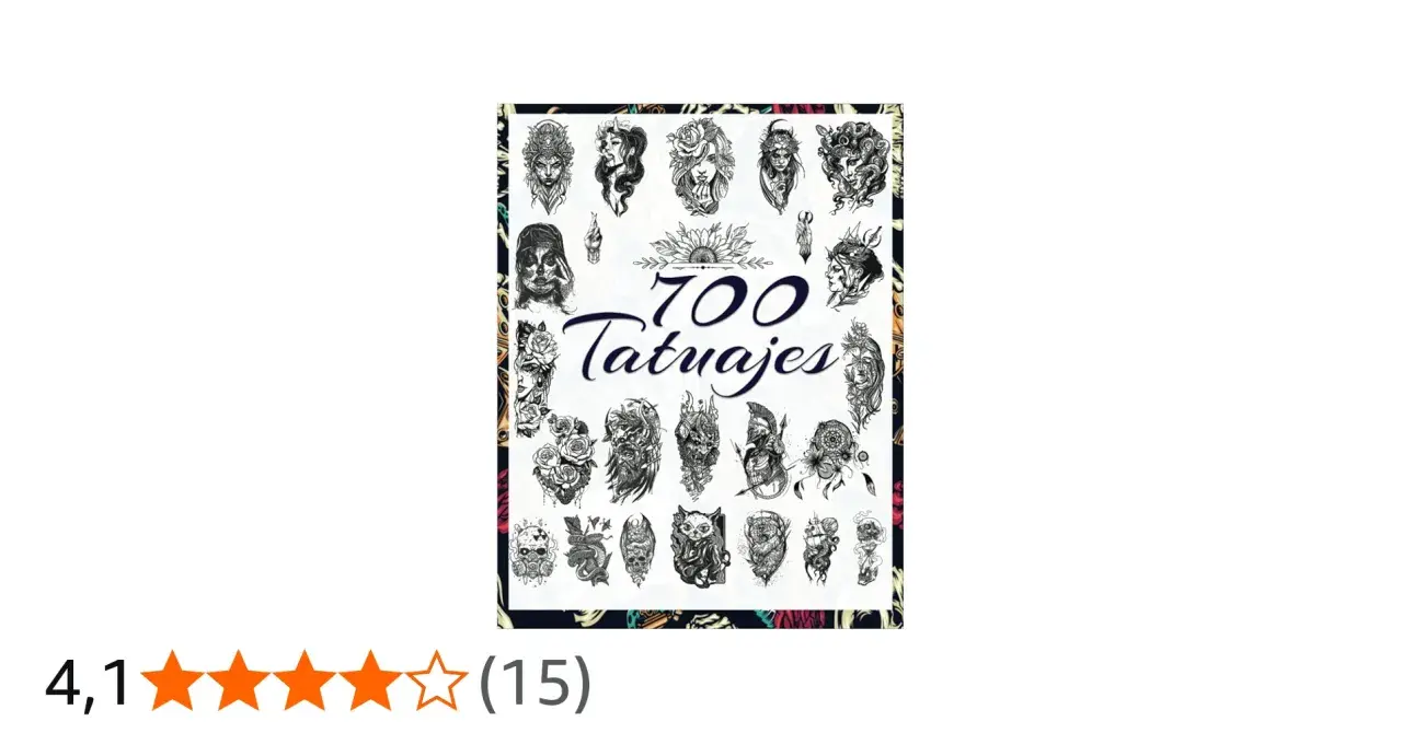 Colección de 700 diseños de tatuajes, perfectos para inspirar a tattoo artists. Incluye retratos, calaveras y motivos florales.