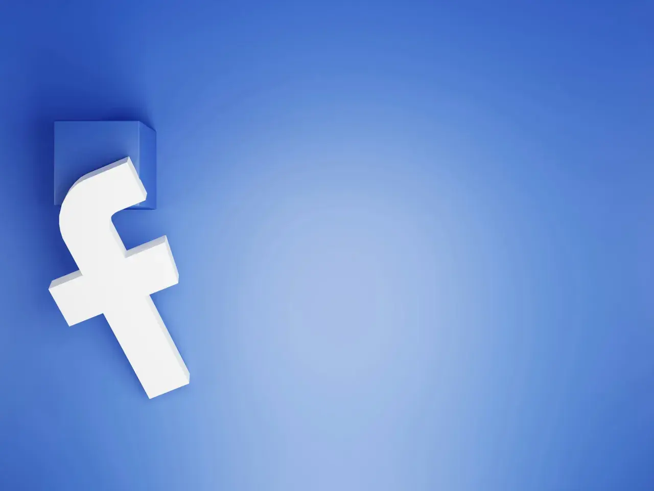Biała litera "f" na niebieskim tle, symbolizuje Facebooka. Dowiedz się, jak odzyskać konto na FB, gdy je stracisz.
