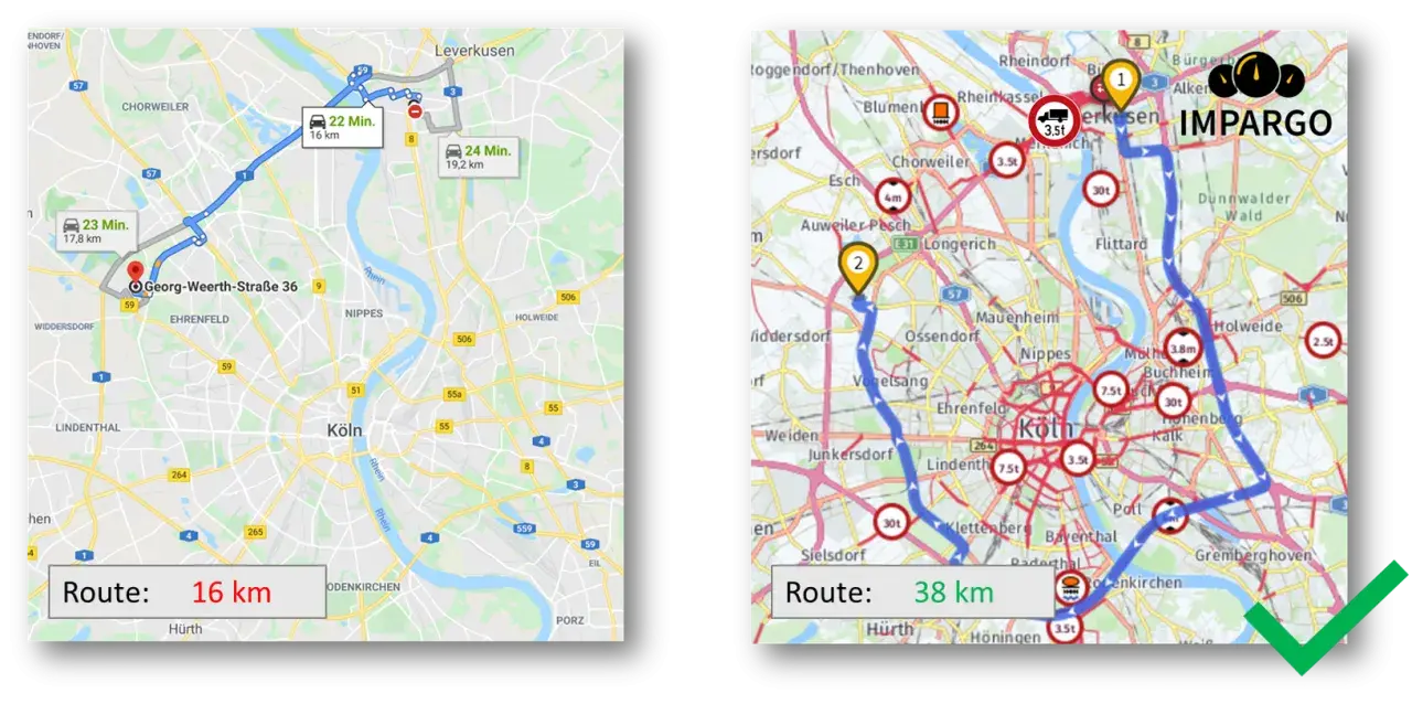 Google Maps dla ciężarówek? Dlaczego to błąd i co wybrać?