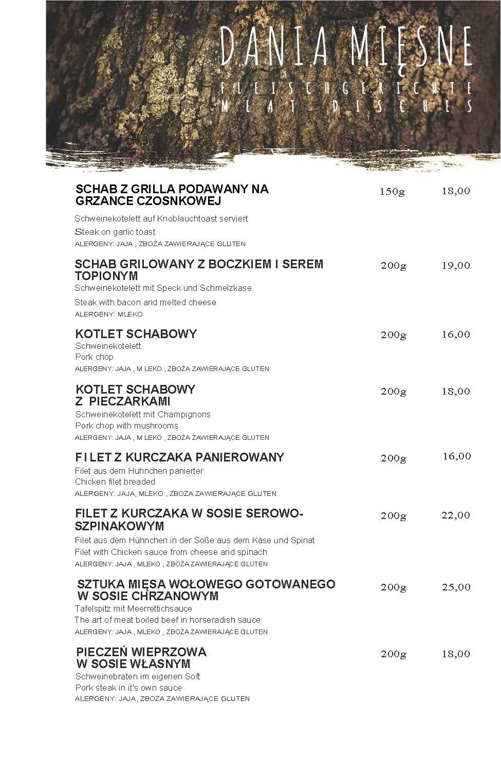 Menu Bacówka Kalisz: Sprawdź pyszne dania i ceny, zamów online