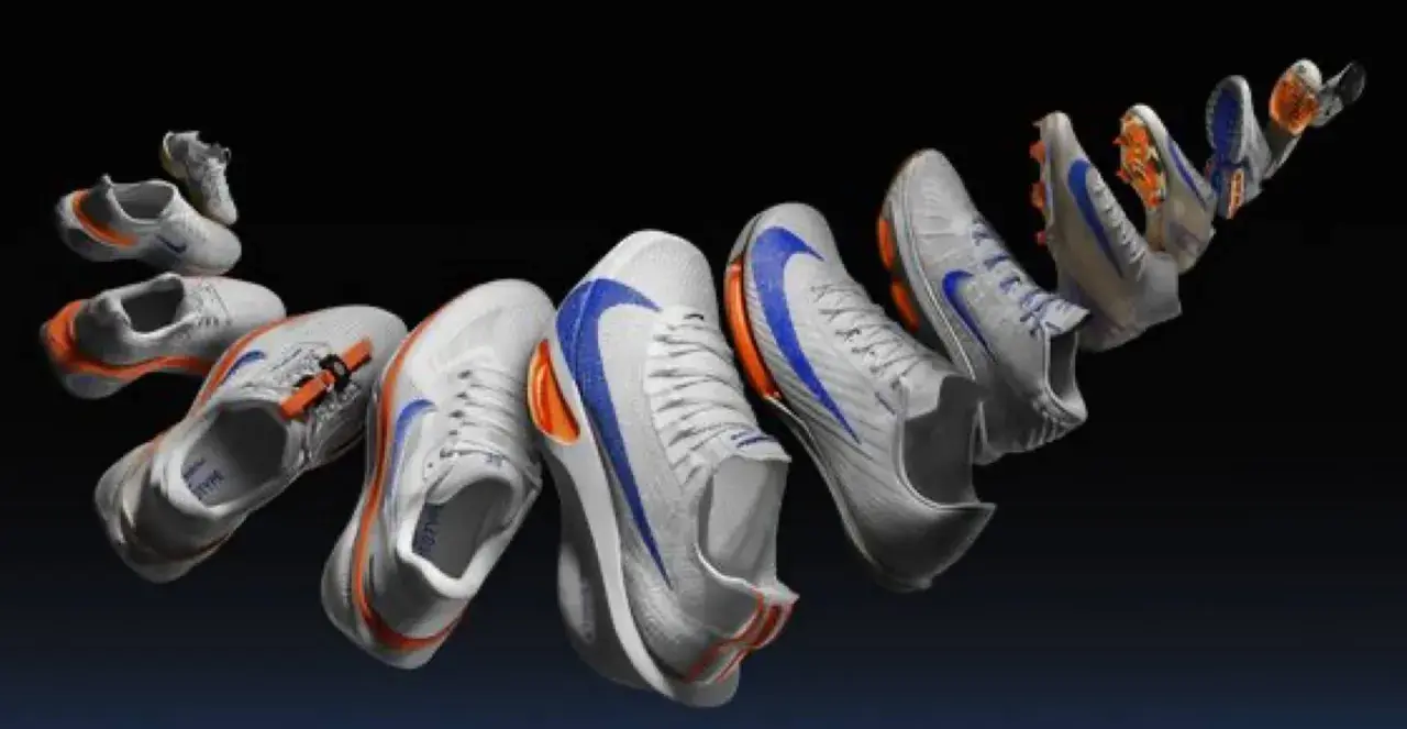 Kolekcja butów Nike, od prototypów po gotowe modele, gotowa do zgłoszenia reklamacji.