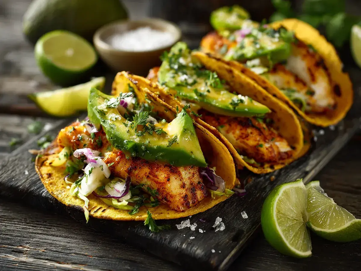 Fisk tacos med avokado och lime. Ett perfekt recept för en snabb och god middag.