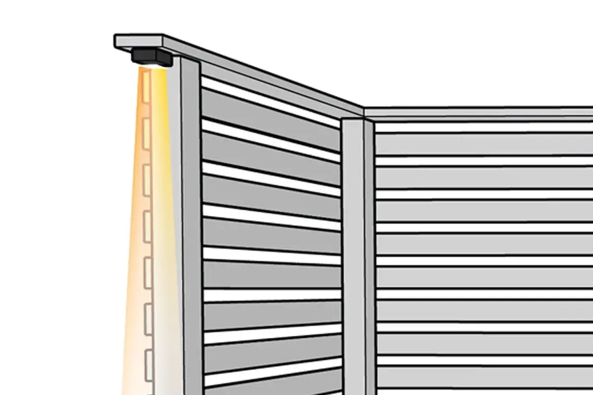 En illustration av en soptunneskydd med en ljusstråle som lyser ner.