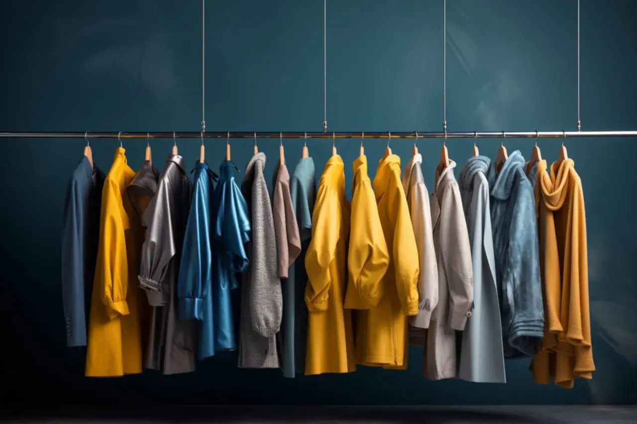 Wybierasz żakiet do żółtej sukienki? Na wieszaku wiszą różne opcje: od eleganckich po casualowe.