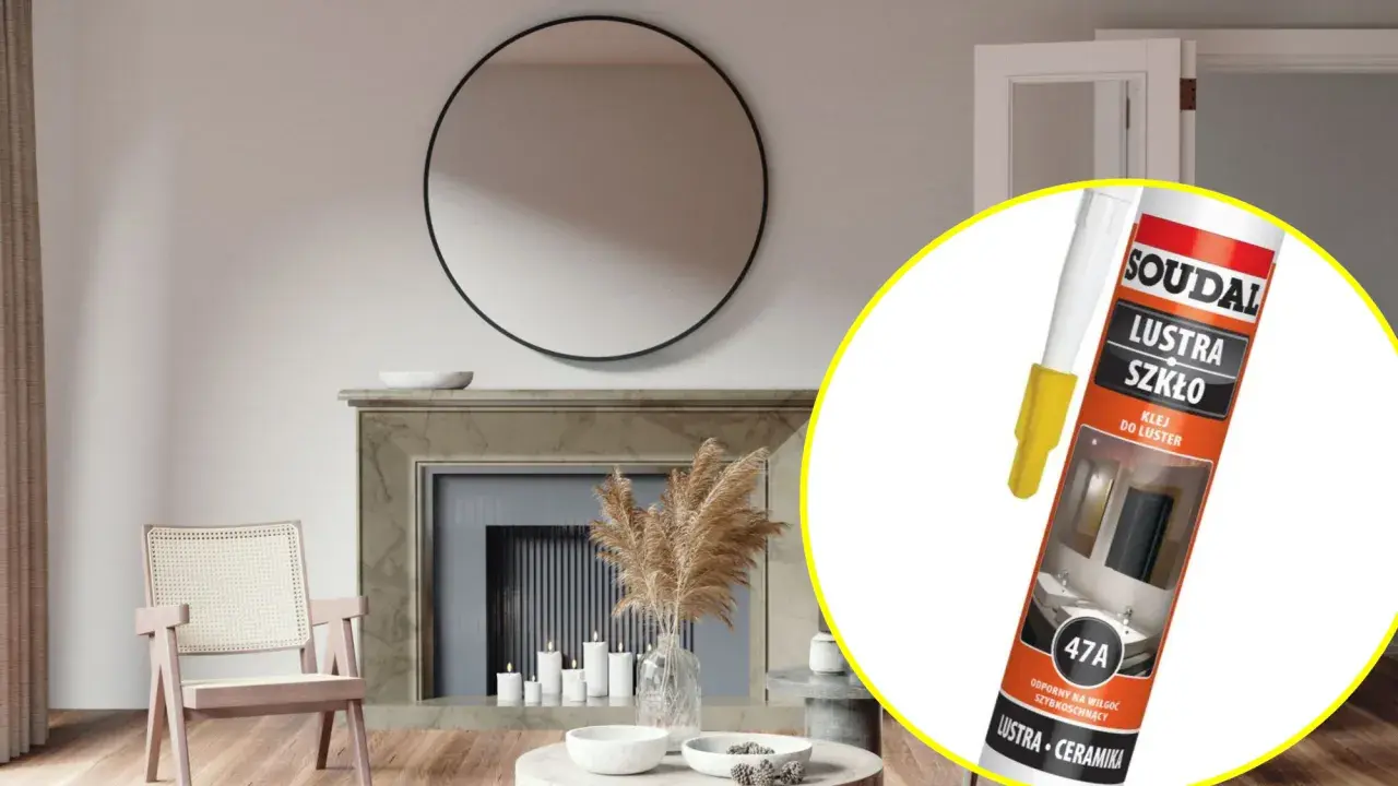 Mocny klej do luster Soudal 47A, idealny do montażu luster i ceramiki w łazience. Szybkoschnący i odporny na wilgoć.