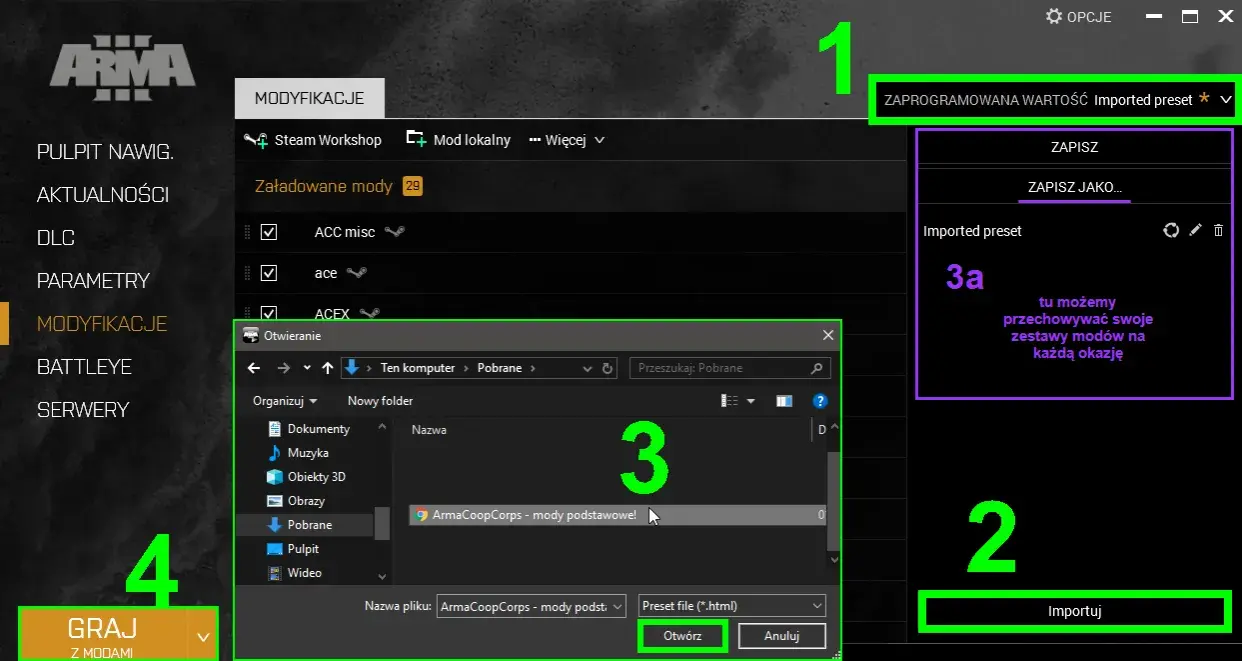 Arma 3 Workshop: Mody, instalacja, błędy kompleksowy poradnik