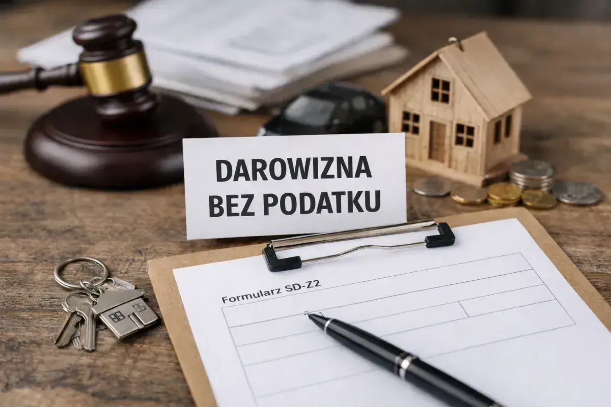 Klucze do domu, młotek sędziowski i formularz SD-Z2. Zastanawiasz się, ile czasu na zgłoszenie darowizny?
