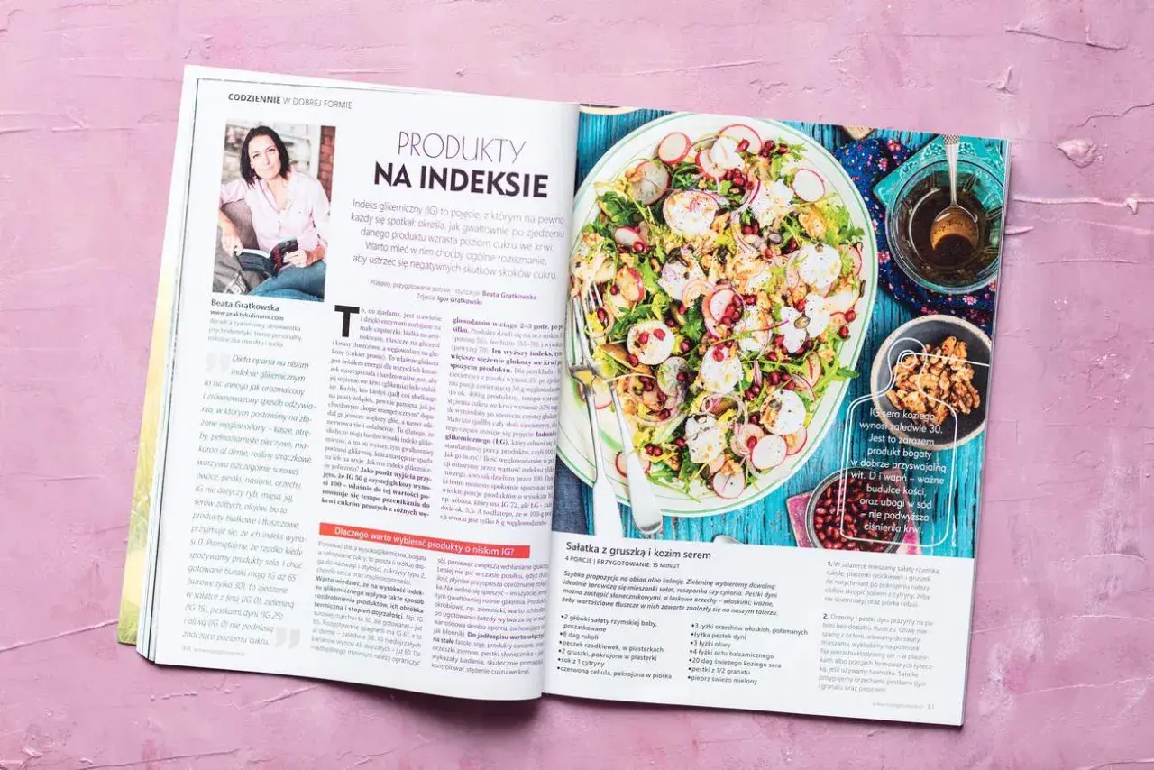 Dieta z niskim indeksem glikemicznym to klucz do zdrowia. Sałatka z gruszką i kozim serem to pyszny sposób na niskie IG.