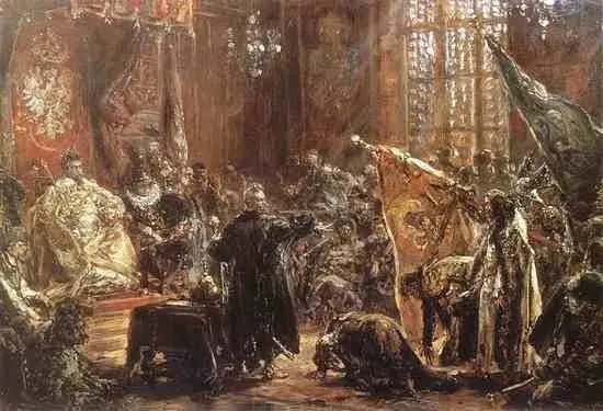 Jakie wydarzenie historyczne przedstawia obraz Jana Matejki?