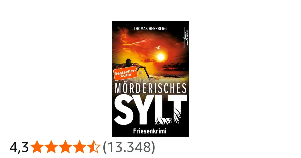 Buchcover "Mörderisches Sylt" von Thomas Herzberg. Hannah Lambert ermittelt in diesem Friesenkrimi auf der Insel.