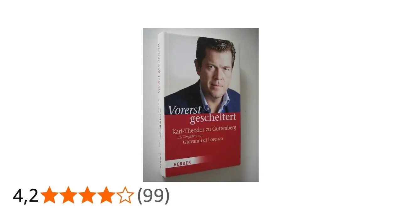 Buchcover: "Vorerst gescheitert" mit Karl-Theodor zu Guttenberg im Gespräch mit Giovanni di Lorenzo.