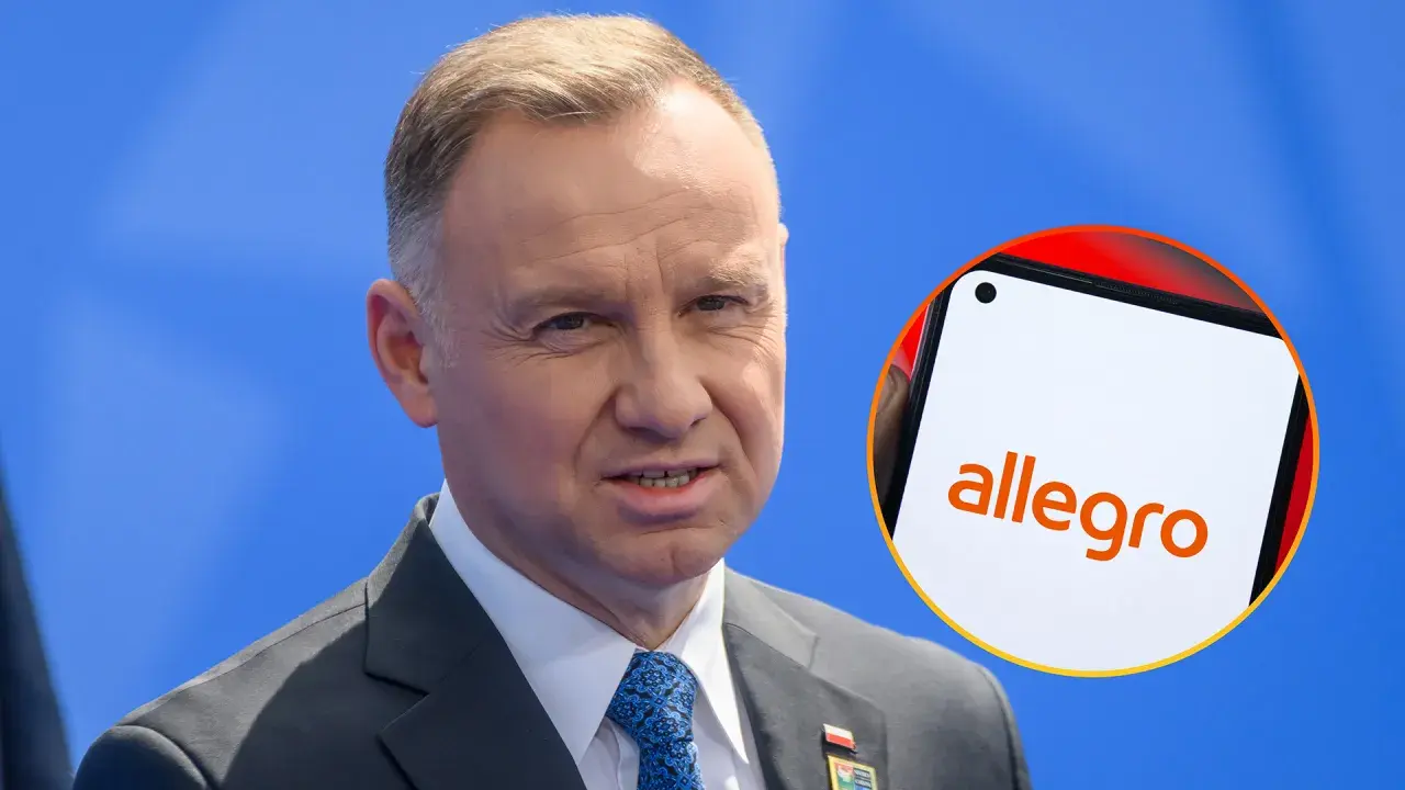 Prezydent Duda i logo Allegro. Czy dyrektywa DAC7 wpłynie na sprzedawców na platformie?