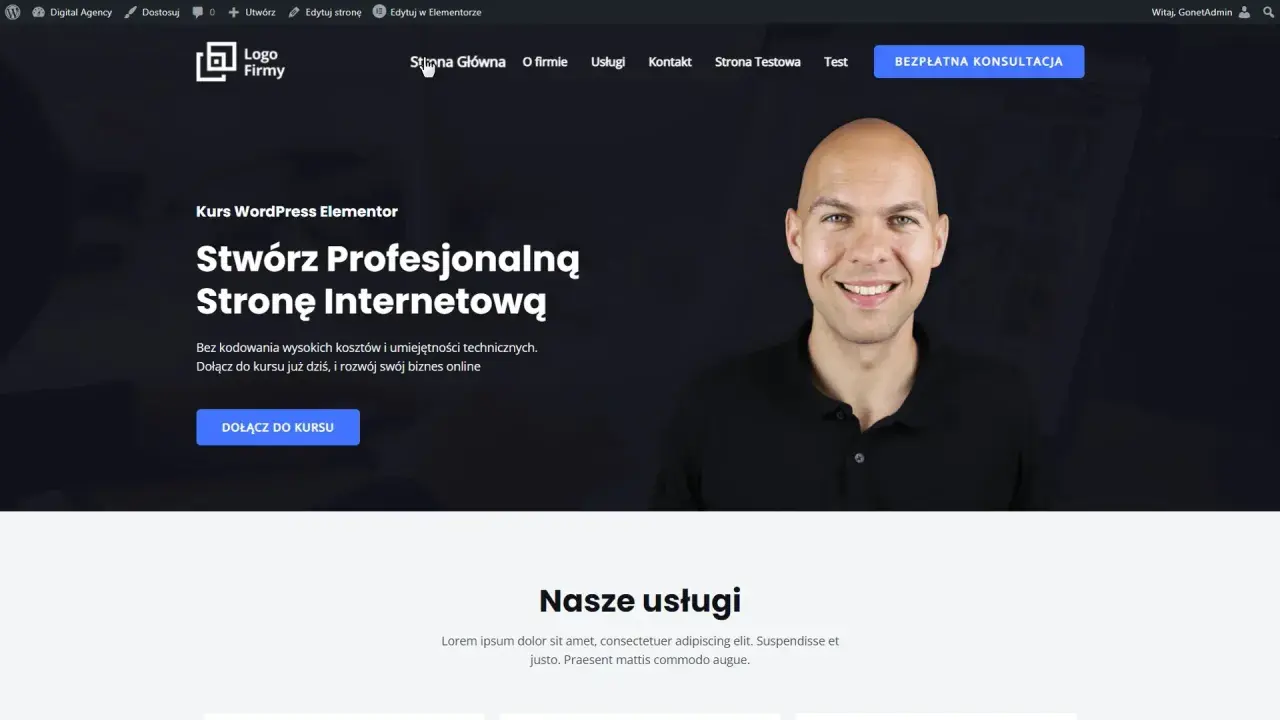 Kurs WordPress Elementor: stwórz profesjonalną stronę internetową bez kodowania. Dołącz do kursu i rozwijaj swój biznes online.