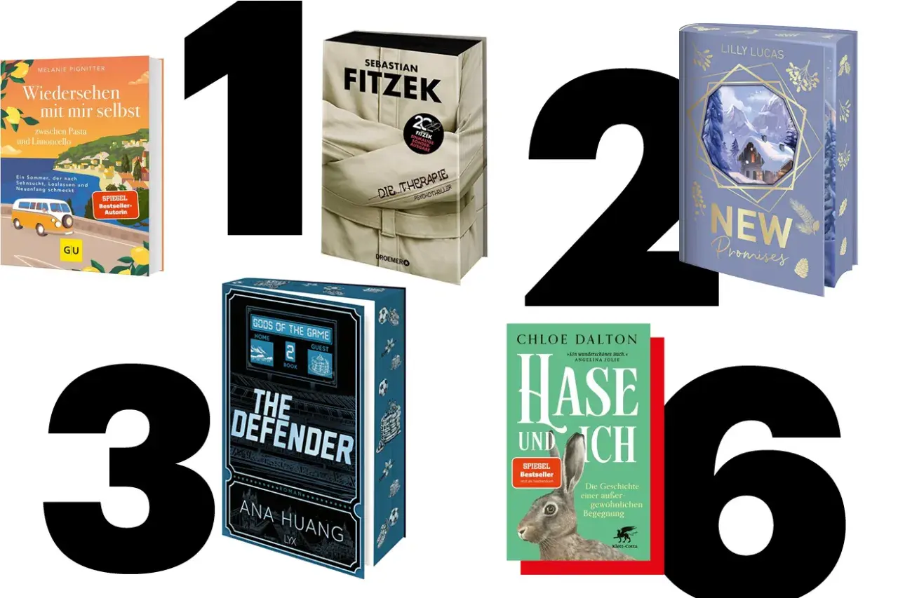 Sebastian Fitzeks meistverkauftes Buch "Die Therapie" ist hier neben anderen Bestsellern zu sehen.
