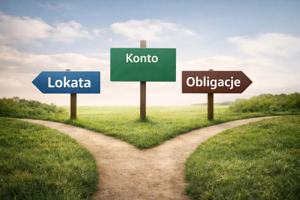 Rozdroże finansowe: ścieżka do konta, lokaty czy obligacji? Wybór zależy od Ciebie.