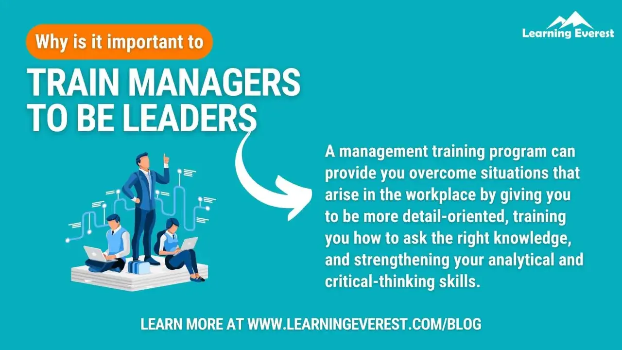 Illustration of a team benefiting from management and leadership training, enhancing skills for workplace success.