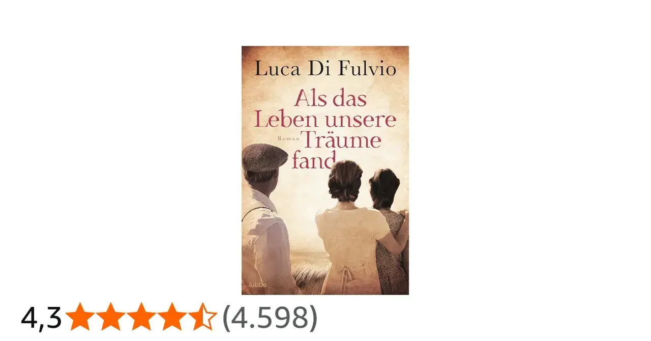 Buchcover "Als das Leben unsere Träume fand" von Luca Di Fulvio. Ein Mann und zwei Frauen blicken in die Ferne.