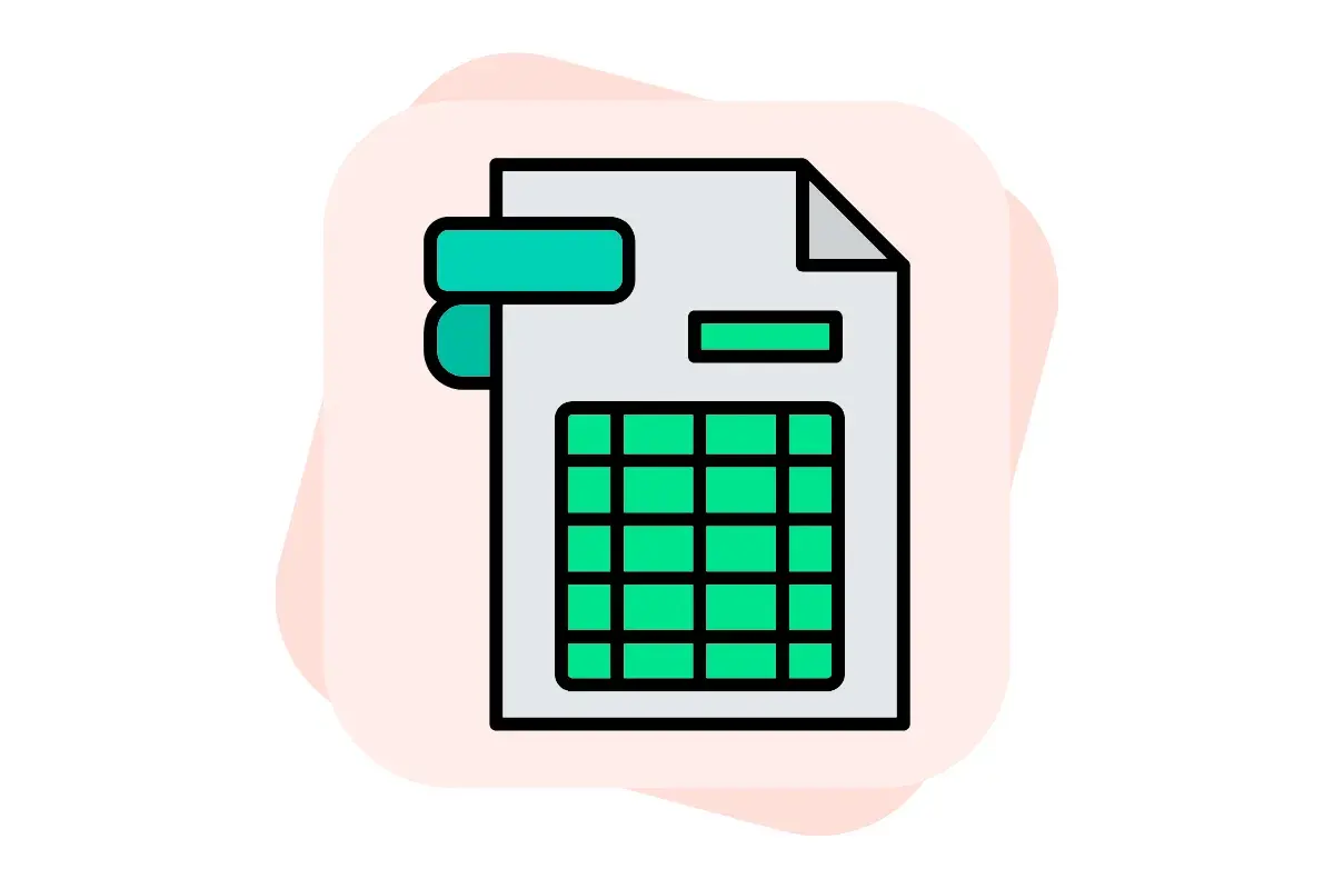 Ikona arkusza kalkulacyjnego z zieloną siatką, symbolizująca blokowanie komórek Excel.