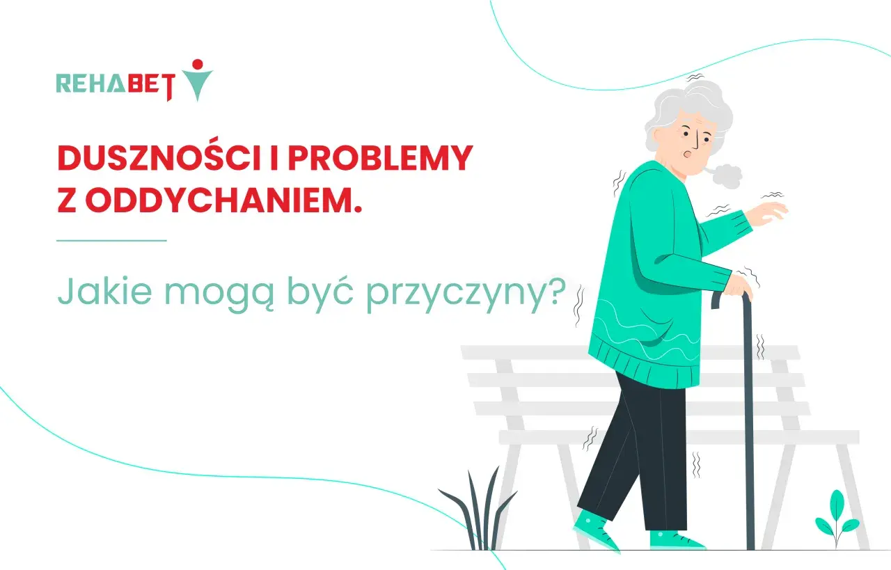 Starsza kobieta z laską doświadcza duszności. Dowiedz się, jak pokonać duszności w nerwicy i problemy z oddychaniem.