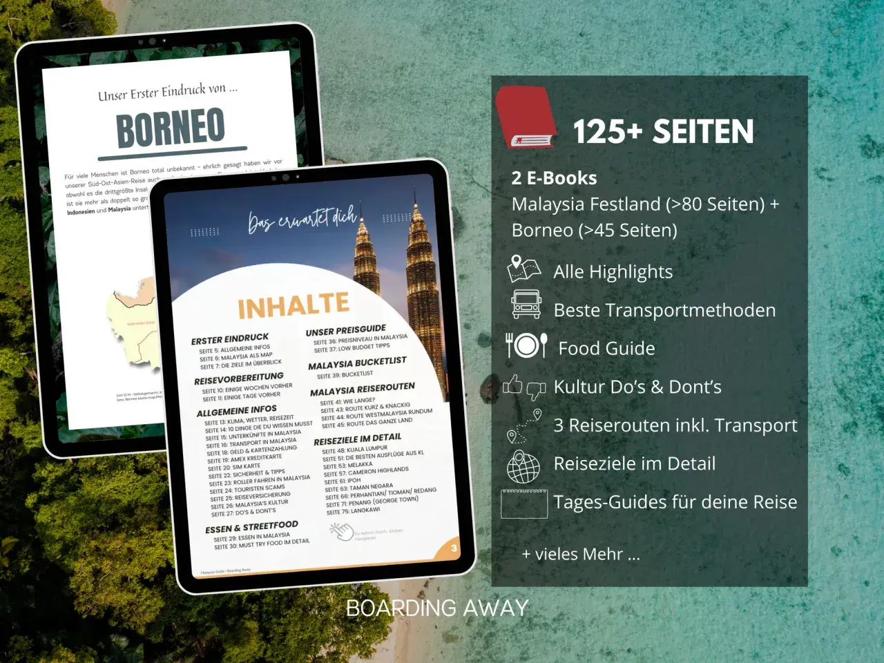 Umfassende Borneo Reisetipps: 2 E-Books, Routen, Highlights, Food Guide & mehr für deine Malaysia-Reise.
