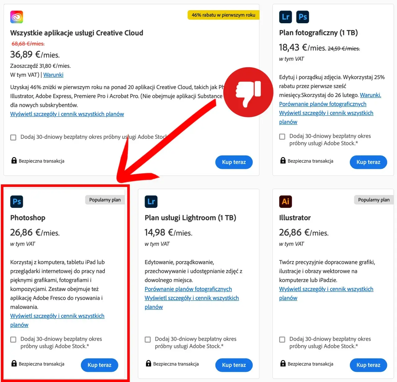 Ile kosztuje Photoshop w Polsce? Sprawdź ceny i wybierz plan!