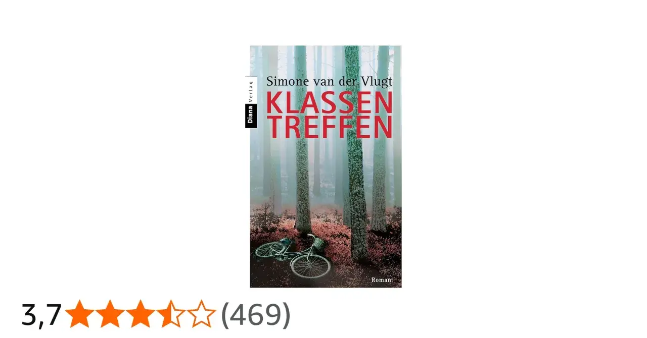 Buchcover "Klassen treffen" von Simone van der Vlugt: Ein einsames Fahrrad liegt im nebligen Wald.