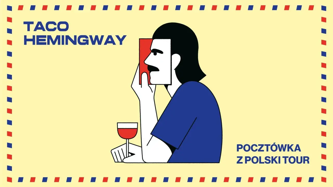 Taco Hemingway w Katowicach. Ilustracja z pocztówki z Polski Tour.