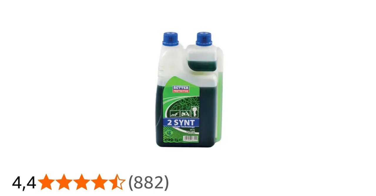 Flacone di miscela al 2 per 5 litri, olio 2 tempi sintetico per motori.