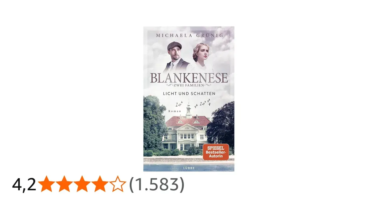Cover von "Blankenese: Zwei Familien, Licht und Schatten", ein Roman von Michaela Gründig.