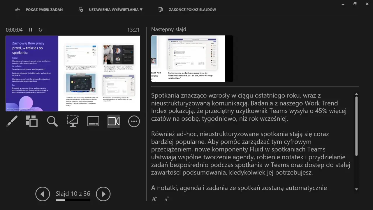Prezentacja o usprawnianiu pracy ze spotkaniami, zawiera broszurę z poradami.