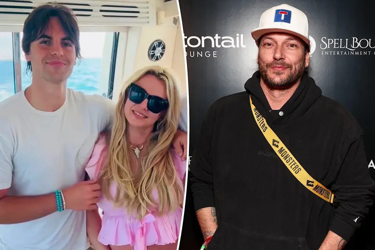 Sean Preston Federline z matką na łodzi i Kevin Federline na evencie.