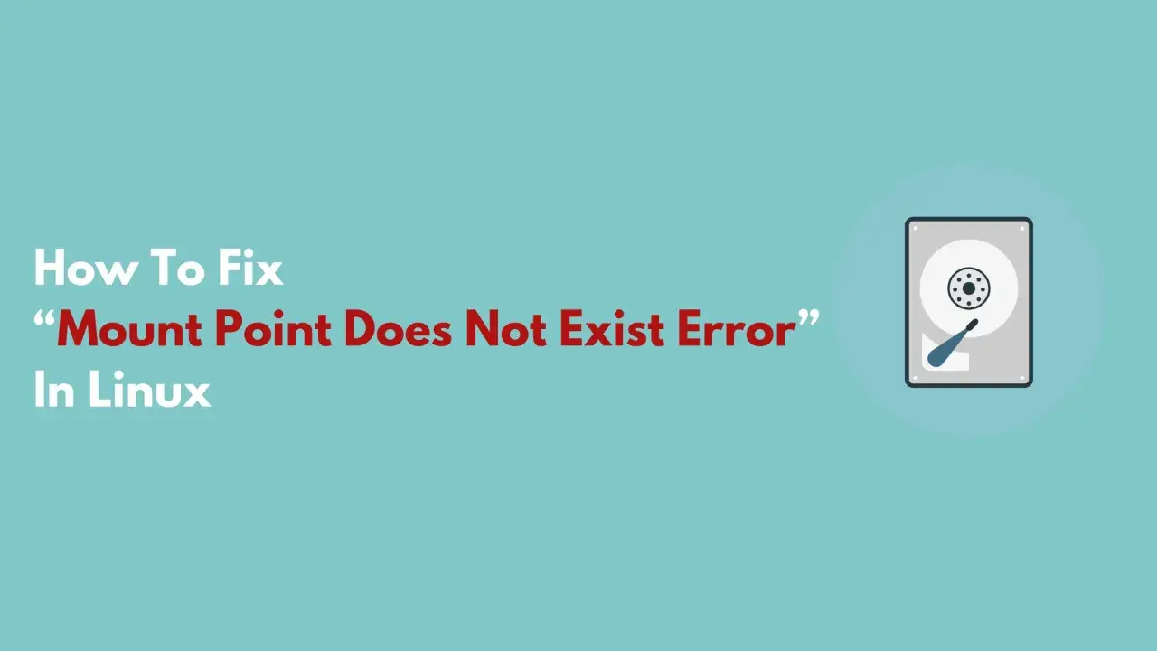 Jak naprawić błąd "mount point does not exist" w Linuksie. Grafika przedstawia dysk twardy.