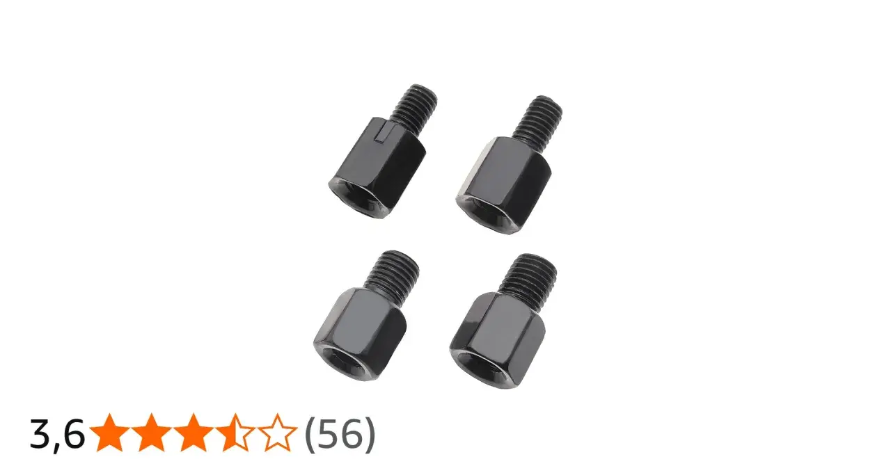 Set di 4 adattatori specchietti moto da 10 a 8 mm, ideali per personalizzare la tua moto.
