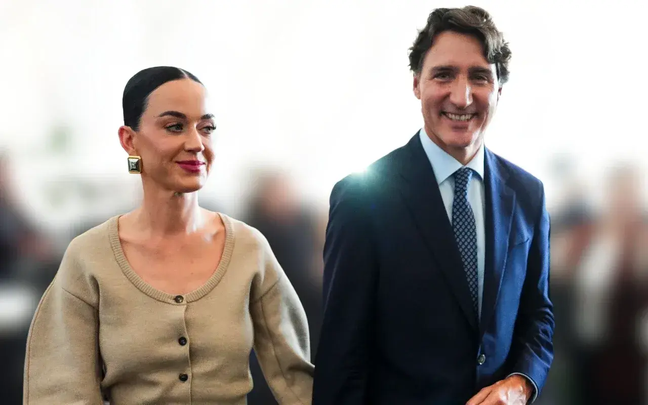 Justin Trudeau i Katy Perry na spotkaniu.