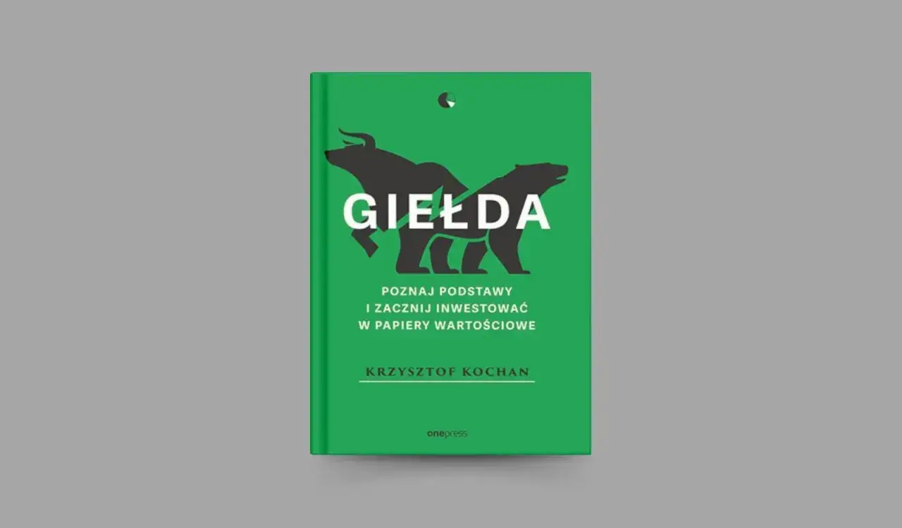 Okładka książki "Giełda" z bykiem i niedźwiedziem.