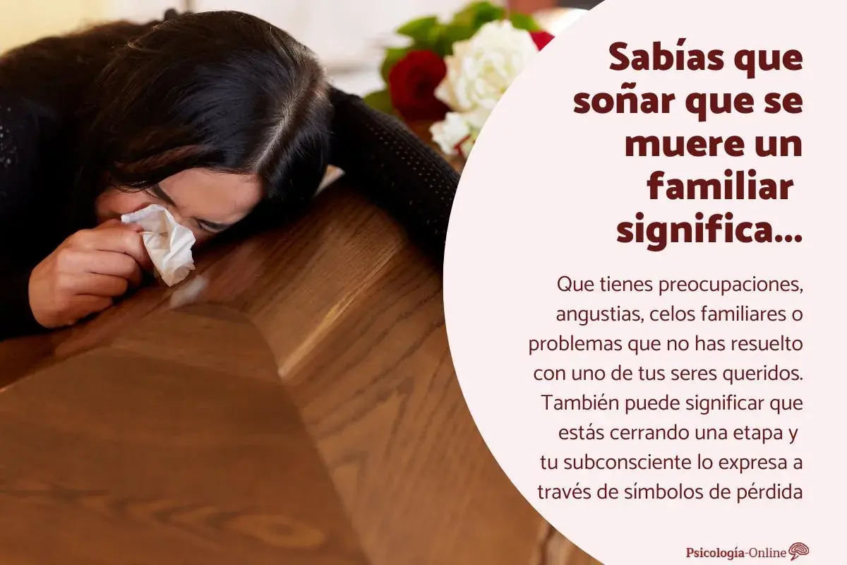 Mujer llorando sobre un ataúd. ¿Qué significa soñar que alguien se muere pero está vivo? Puede indicar preocupaciones o el cierre de una etapa.
