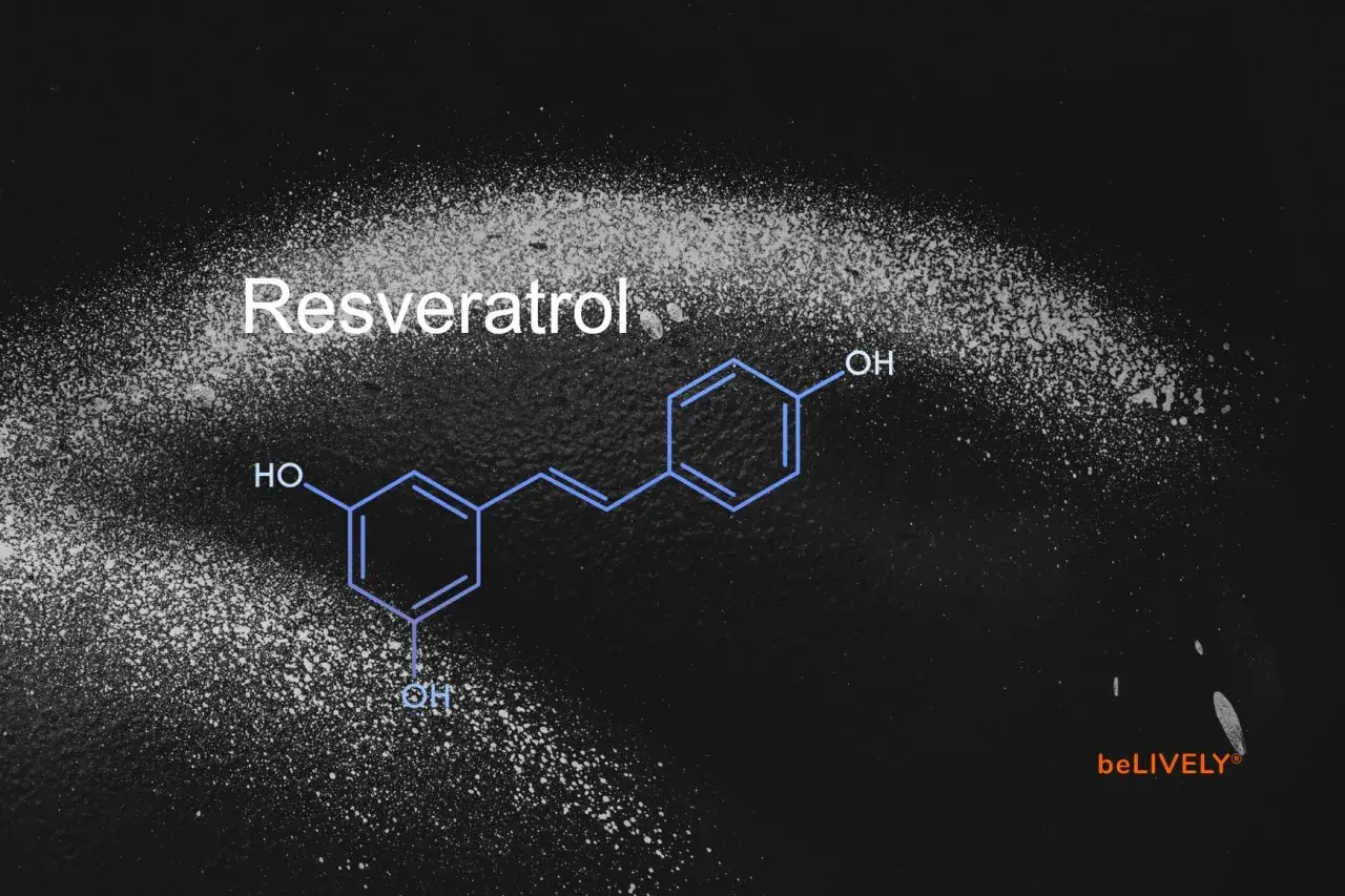 Chemische Struktur von Resveratrol, einem Polyphenol, das in Pflanzen wie Trauben vorkommt. Was ist das?