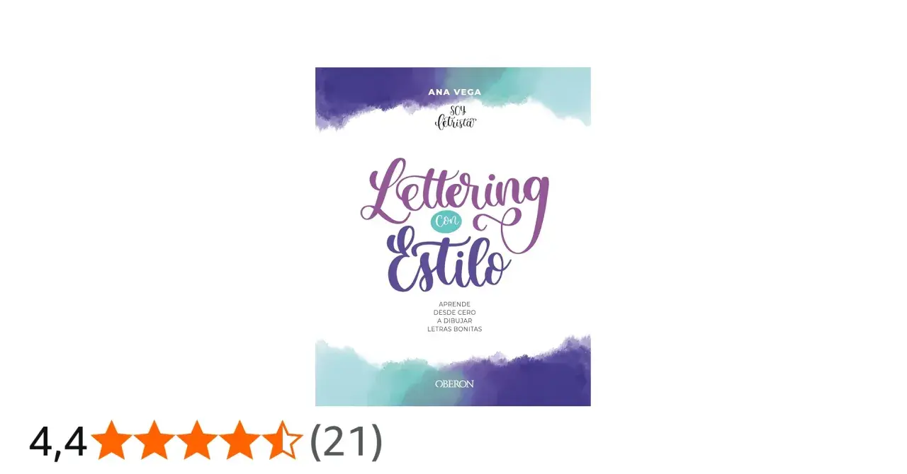 Portada de libro "Lettering con Estilo" de Ana Vega. Aprende desde cero a dibujar letras bonitas con esta guía de escritura lettering.