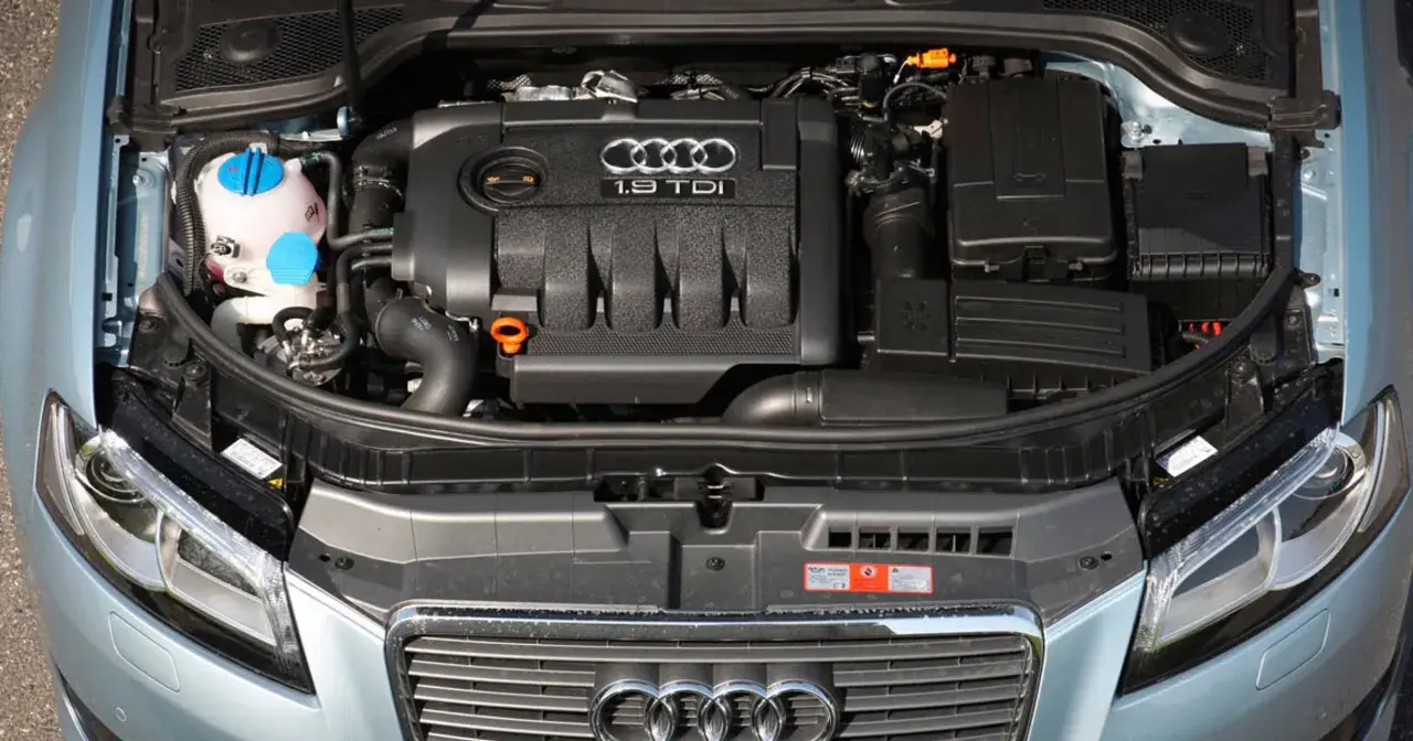 Silnik 1.9 TDI w Audi, gotowy do drogi.