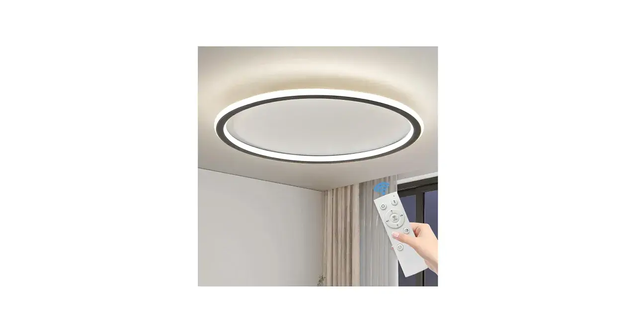 Plafón led redondo 60 cm con control remoto, ilumina tu hogar con estilo moderno.
