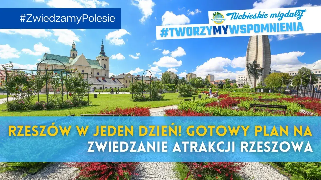 Rzeszów w jeden dzień! Plan zwiedzania atrakcji Rzeszowa obejmuje piękny park z pomnikiem i zabytkową bazyliką.
