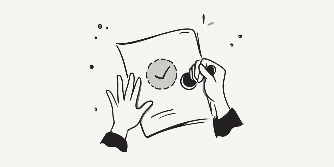 Approvazione del rimborso imposta di registro locazione con timbro e segno di spunta su un documento.