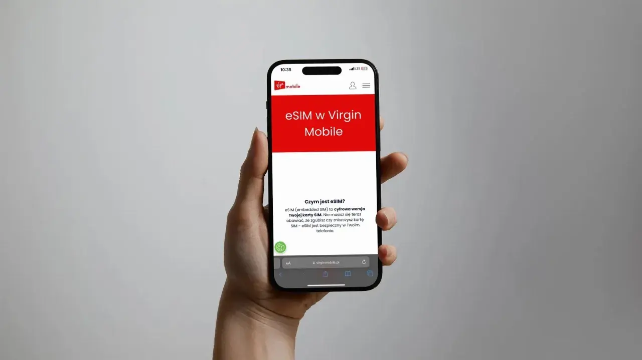 eSIM w Virgin Mobile to cyfrowa wersja karty SIM, bez abonamentu. Bezpieczna i wygodna.