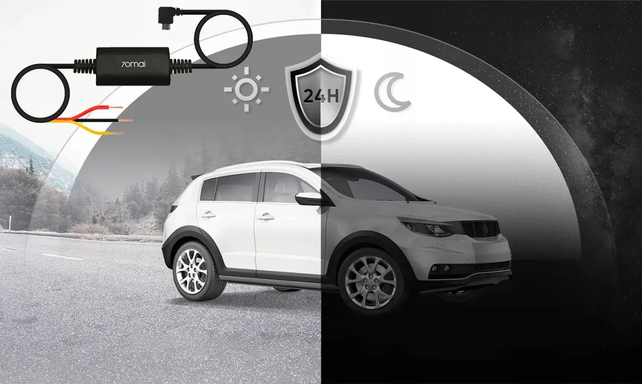 Kamera samochodowa 70mai z trybem parkingowym zapewnia 24h monitoring pojazdu, chroniąc go w dzień i w nocy.